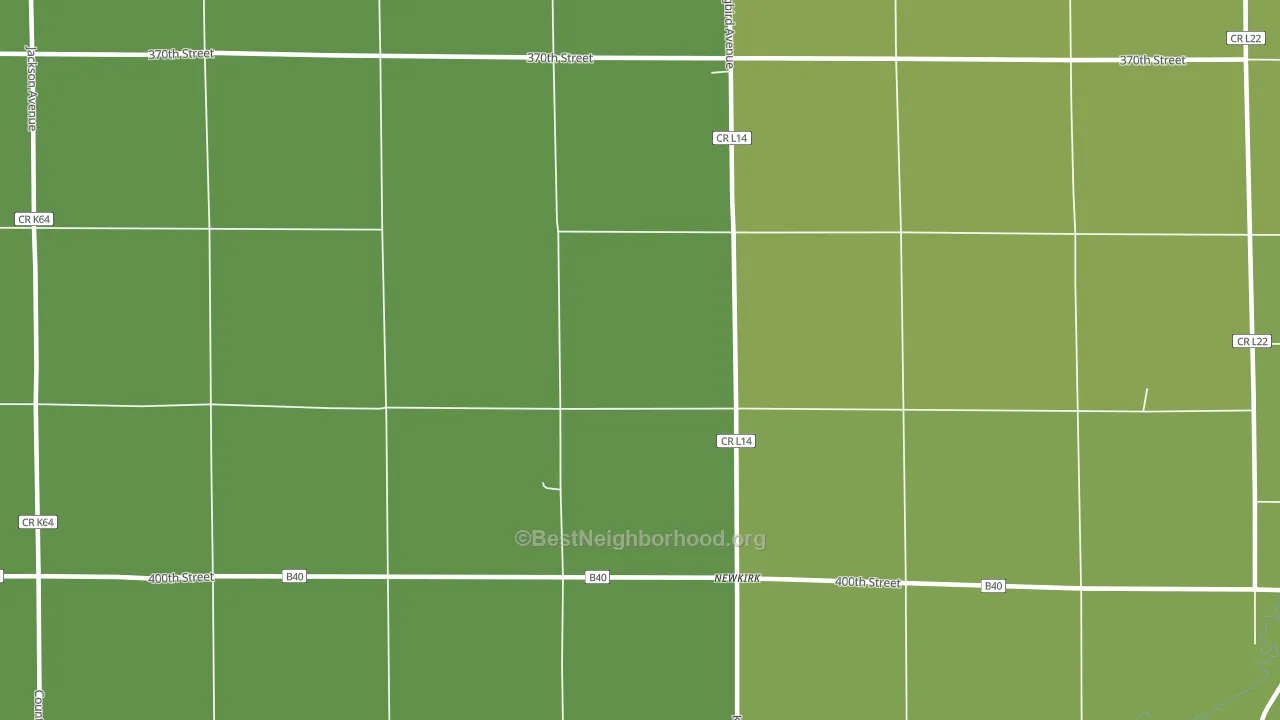 Newkirk, IA block-group voter-turnout map
