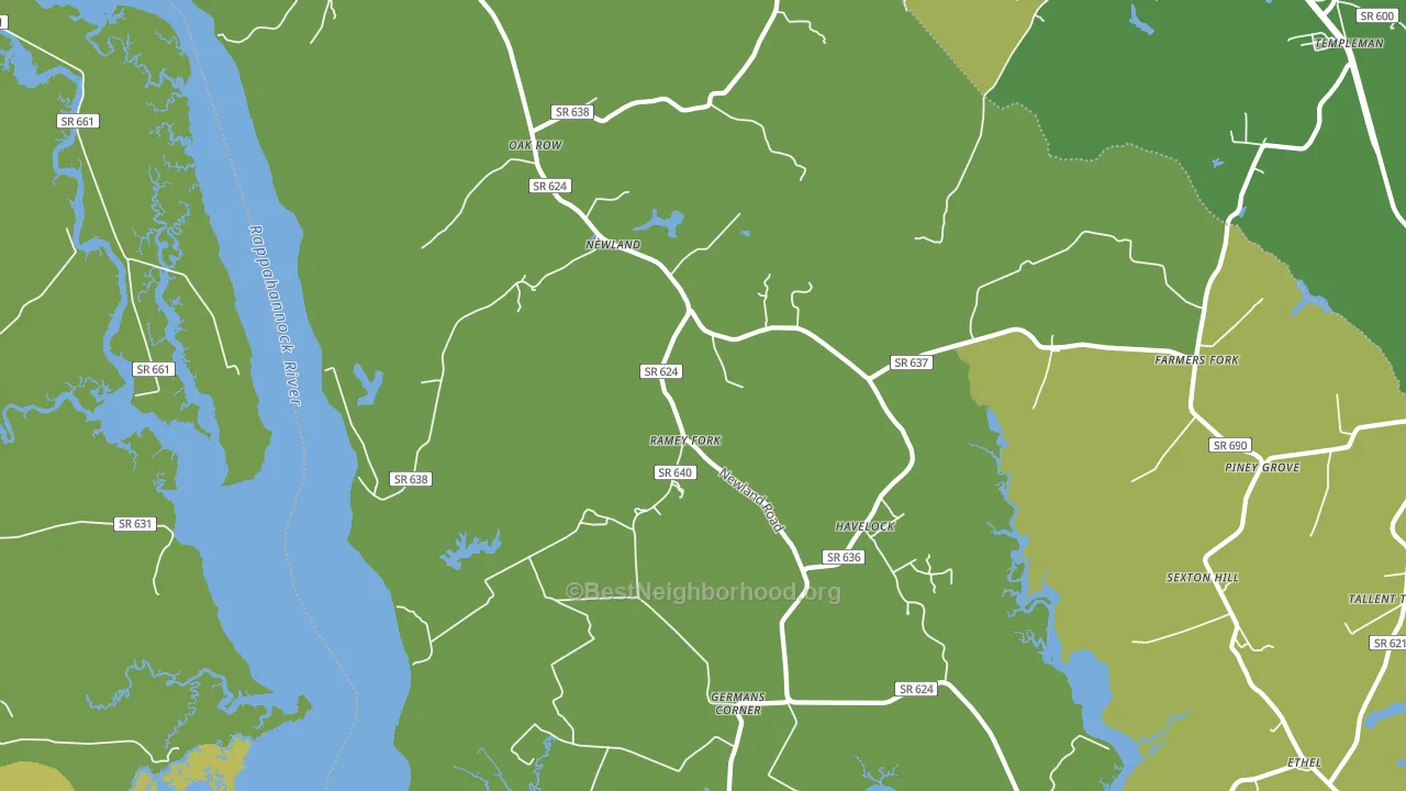 Newland, VA block-group voter-turnout map