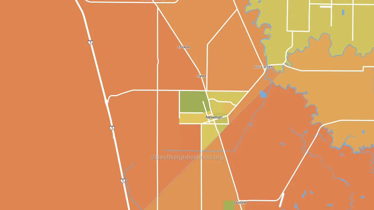Newman, CA block-group voter-turnout map