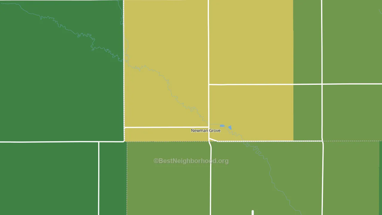 Newman Grove, NE block-group voter-turnout map