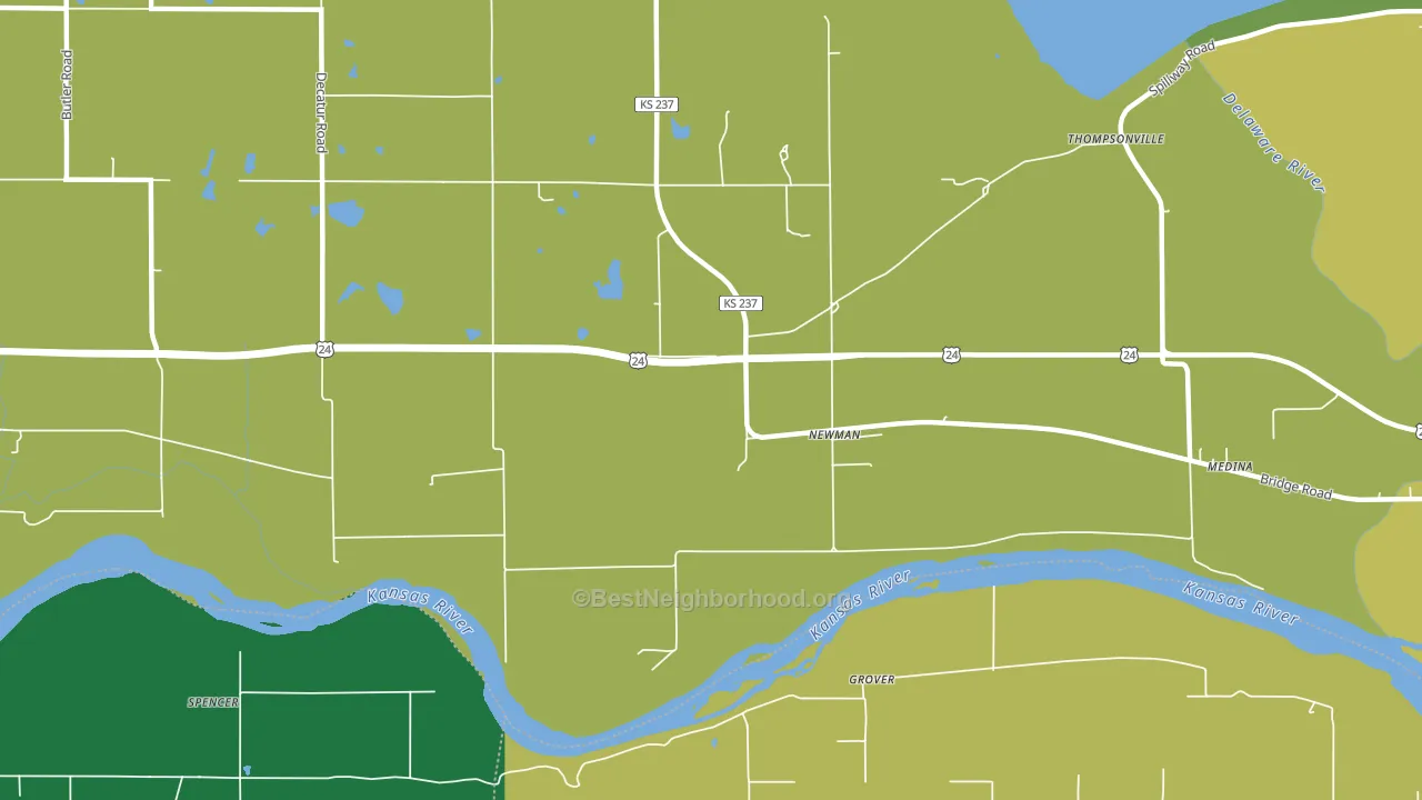 Newman, KS block-group voter-turnout map