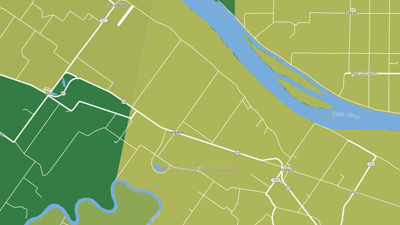 Newman, KY block-group voter-turnout map