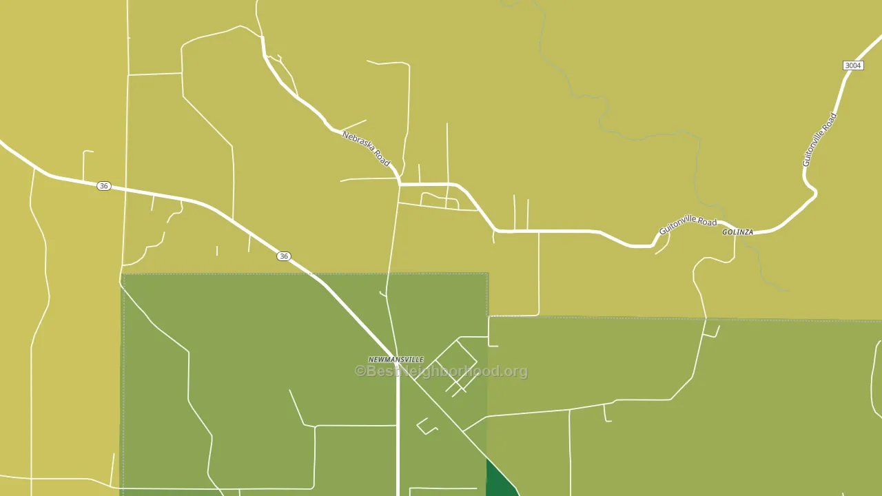 Newmansville, PA block-group voter-turnout map