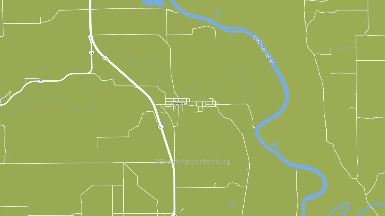 Newport, IN block-group voter-turnout map