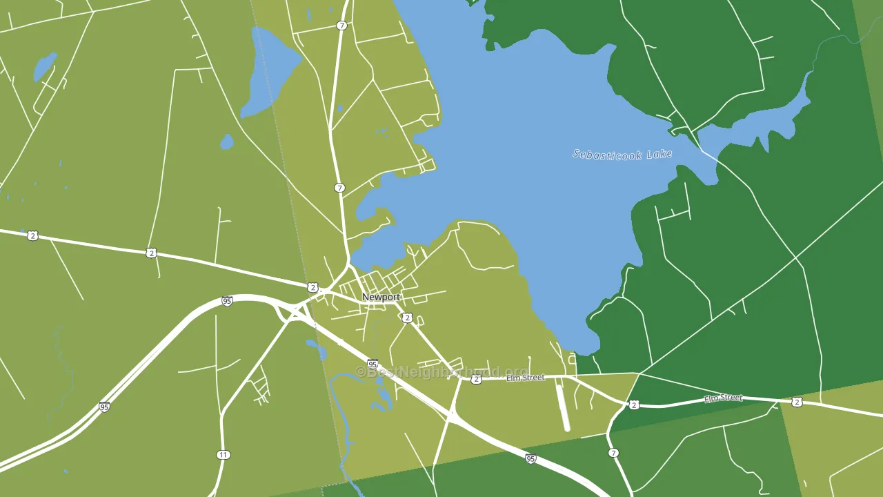 Newport, ME block-group voter-turnout map