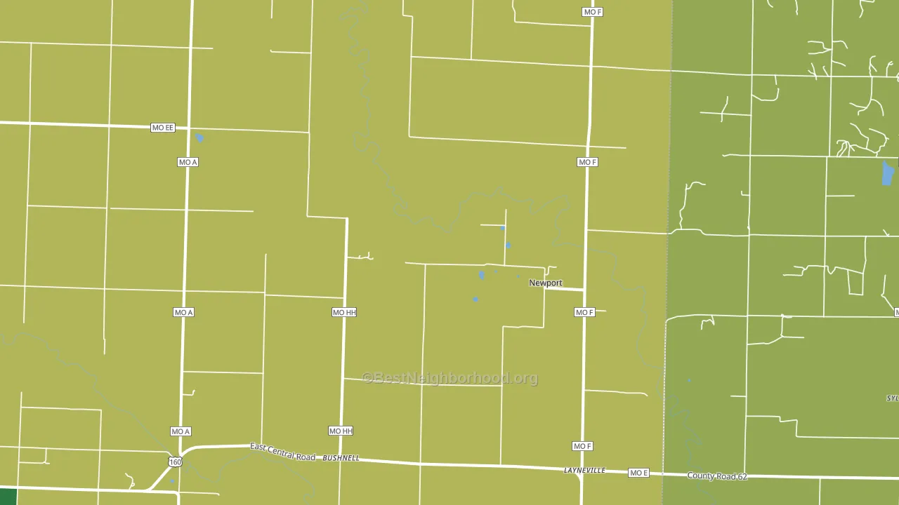 Newport, MO block-group voter-turnout map