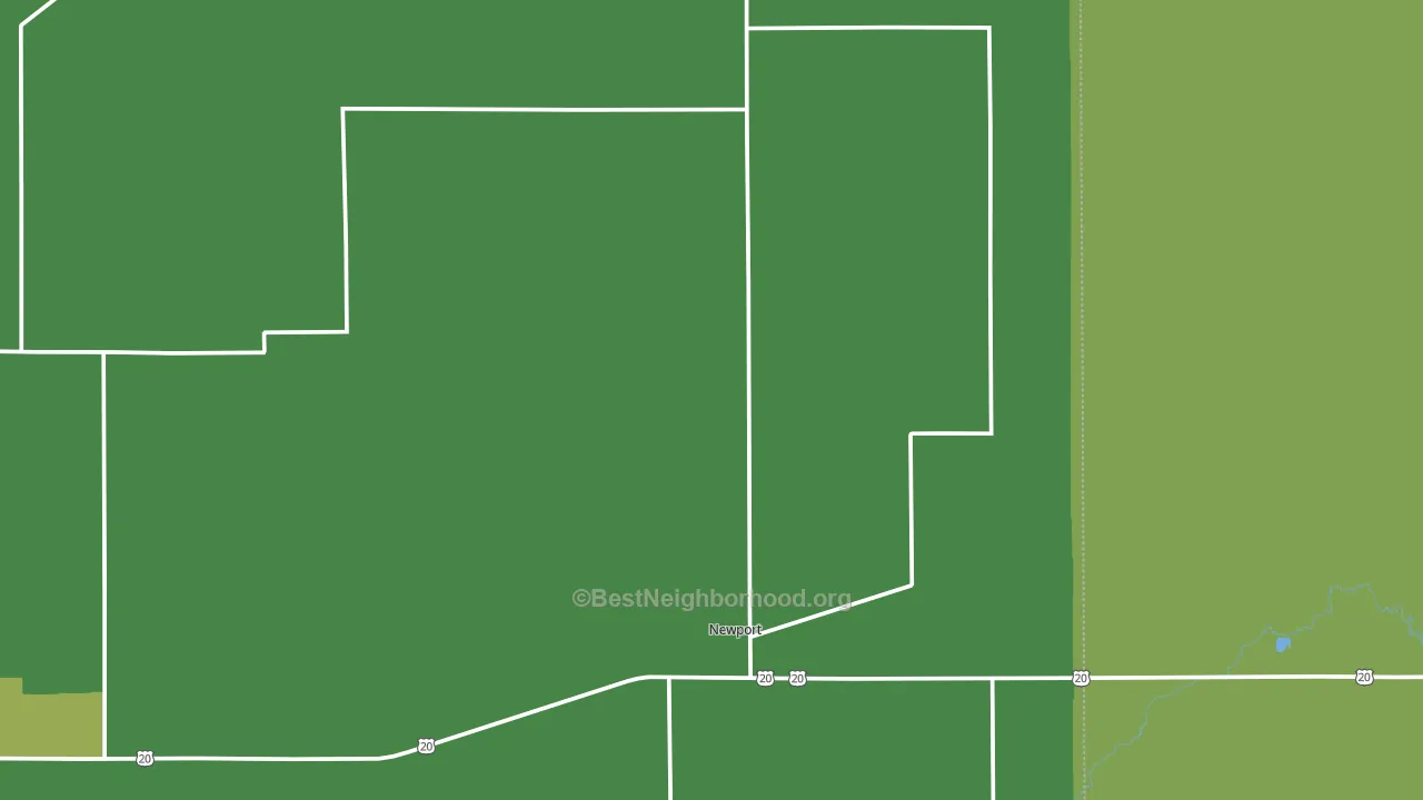 Newport, NE block-group voter-turnout map