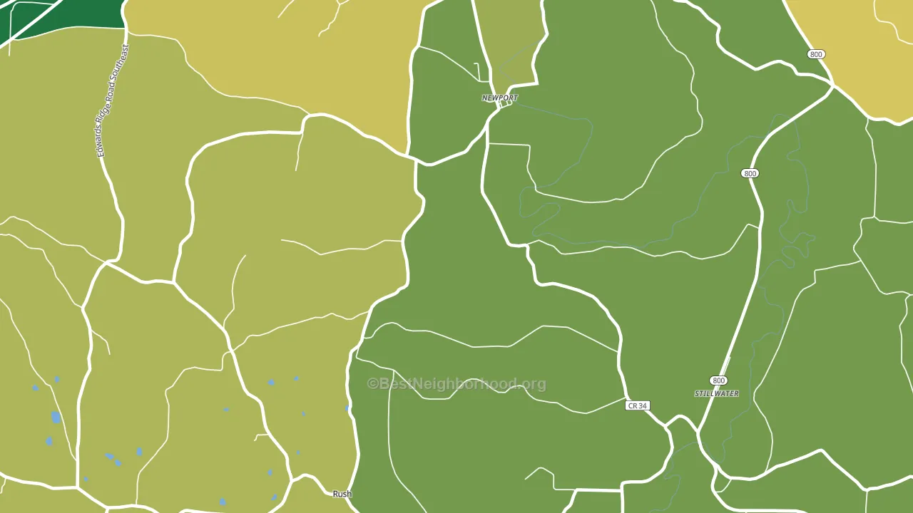Newport, OH block-group voter-turnout map