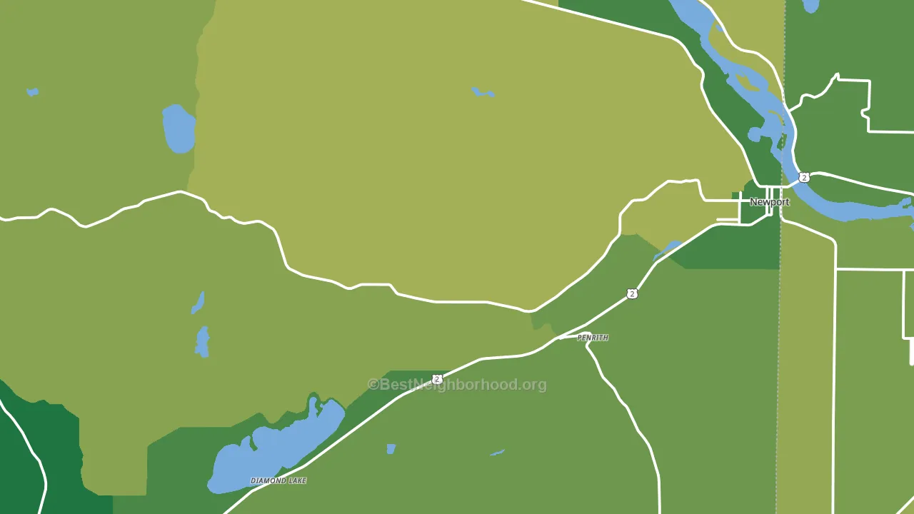 Newport, WA block-group voter-turnout map