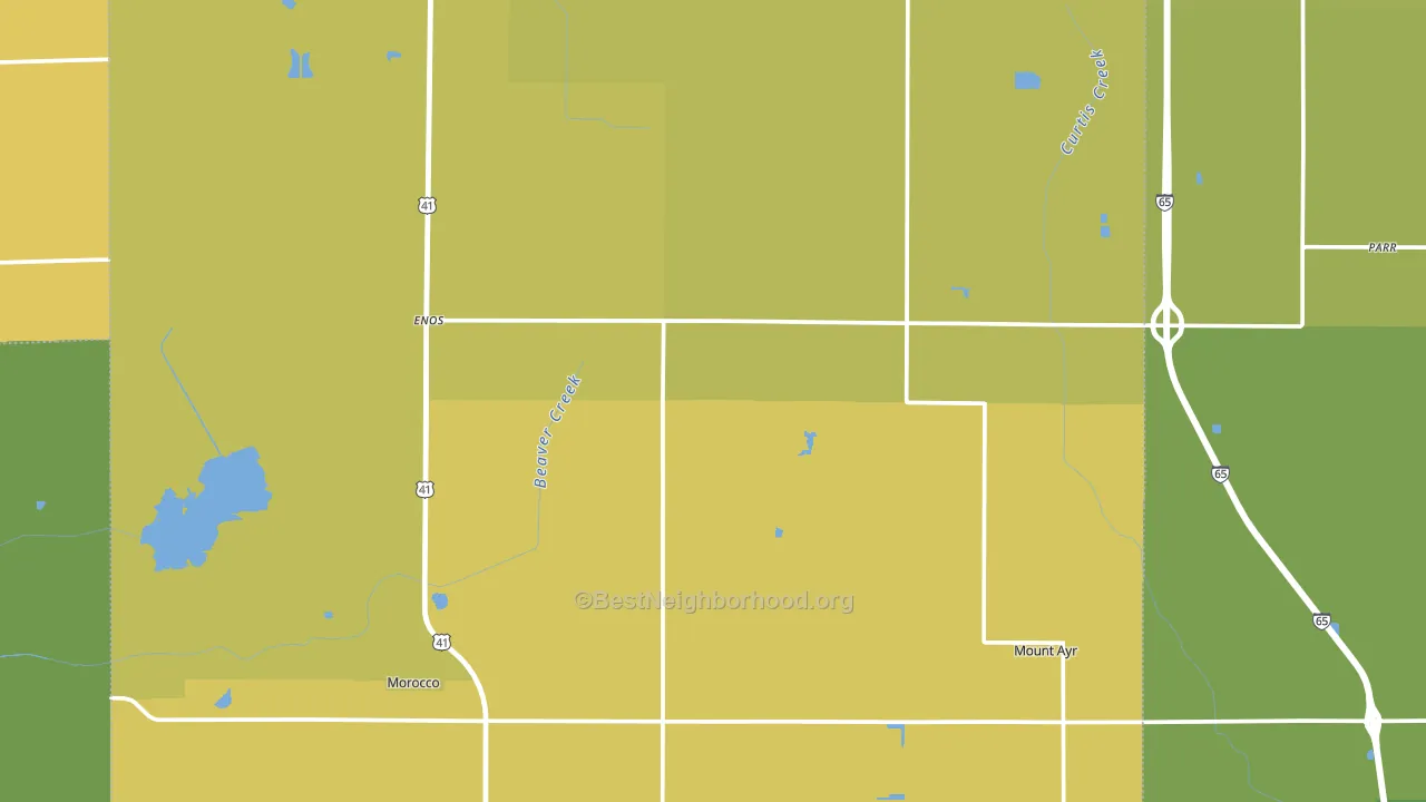 Newton County, IN block-group voter-turnout map