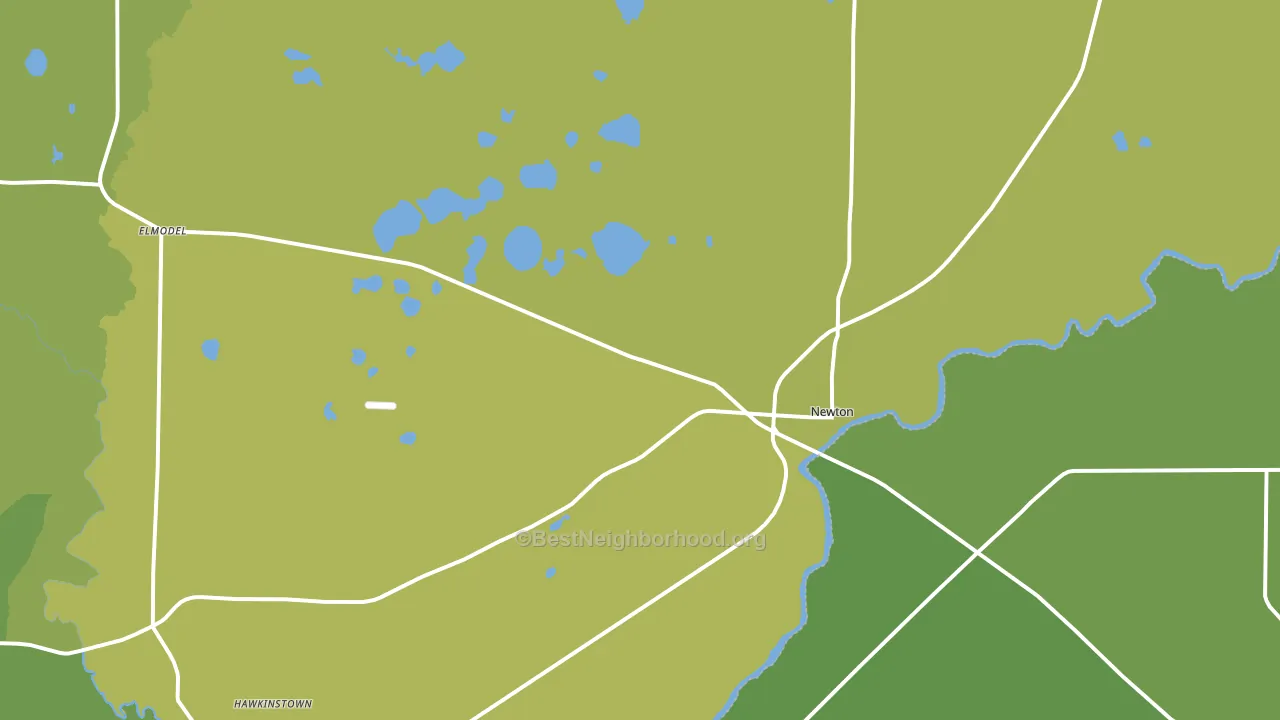 Newton, GA block-group voter-turnout map