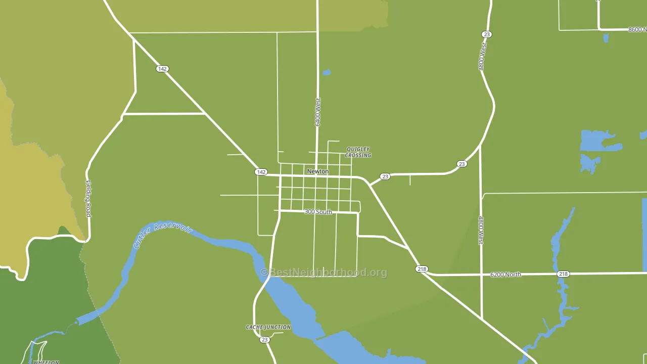 Newton, UT block-group voter-turnout map
