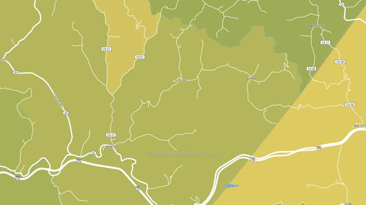 Newton, WV block-group voter-turnout map