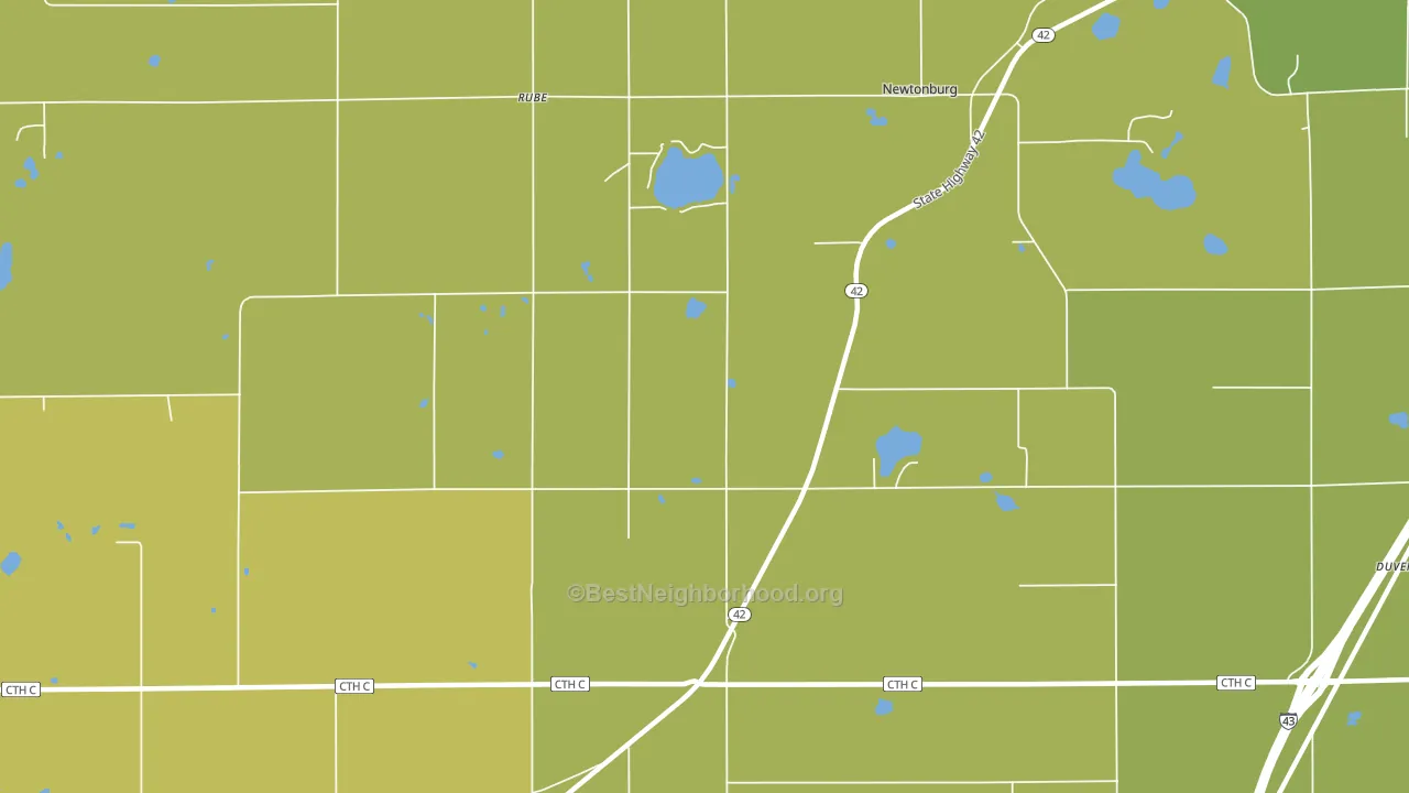 Newtonburg, WI block-group voter-turnout map