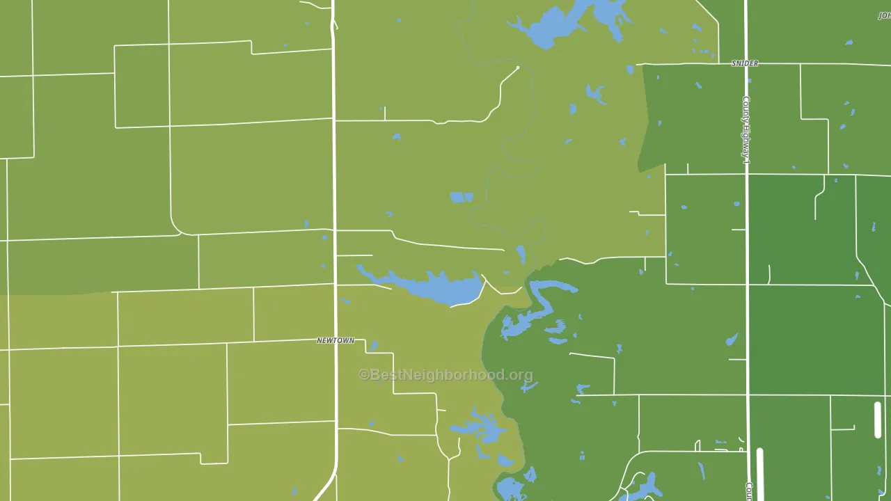 Newtown, IL block-group voter-turnout map