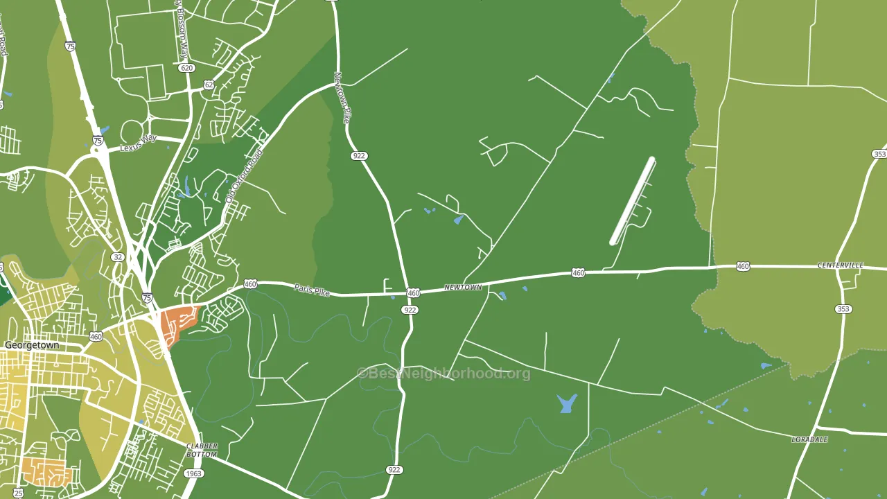 Newtown, KY block-group voter-turnout map