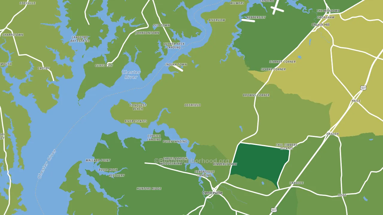 Newtown, MD block-group voter-turnout map