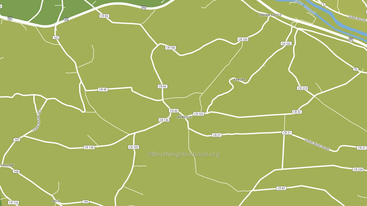 Newville, NY block-group voter-turnout map