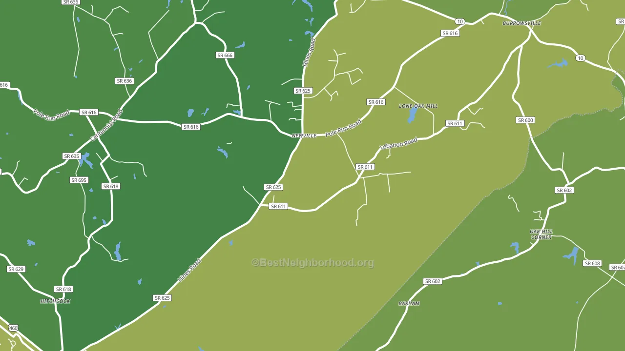 Newville, VA block-group voter-turnout map