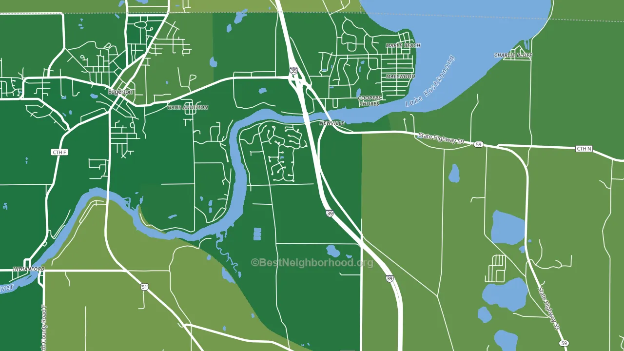 Newville, WI block-group voter-turnout map