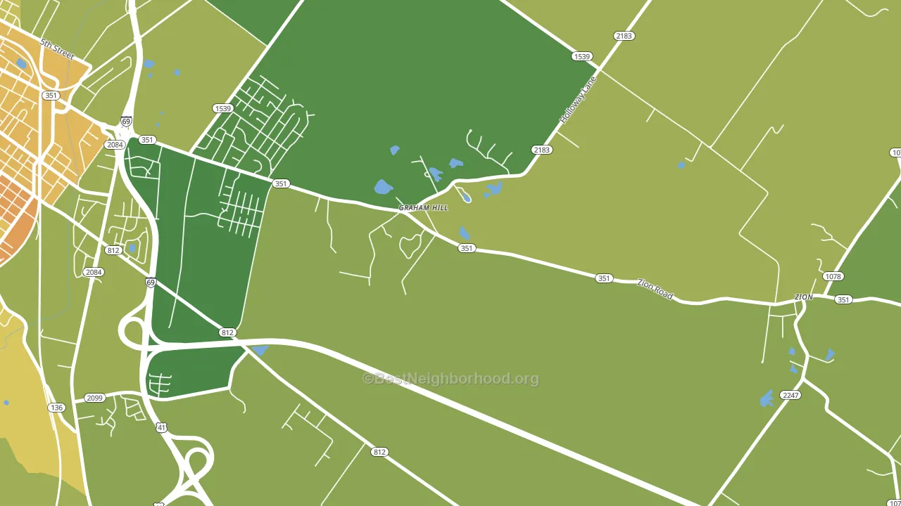 Niagara, KY block-group voter-turnout map