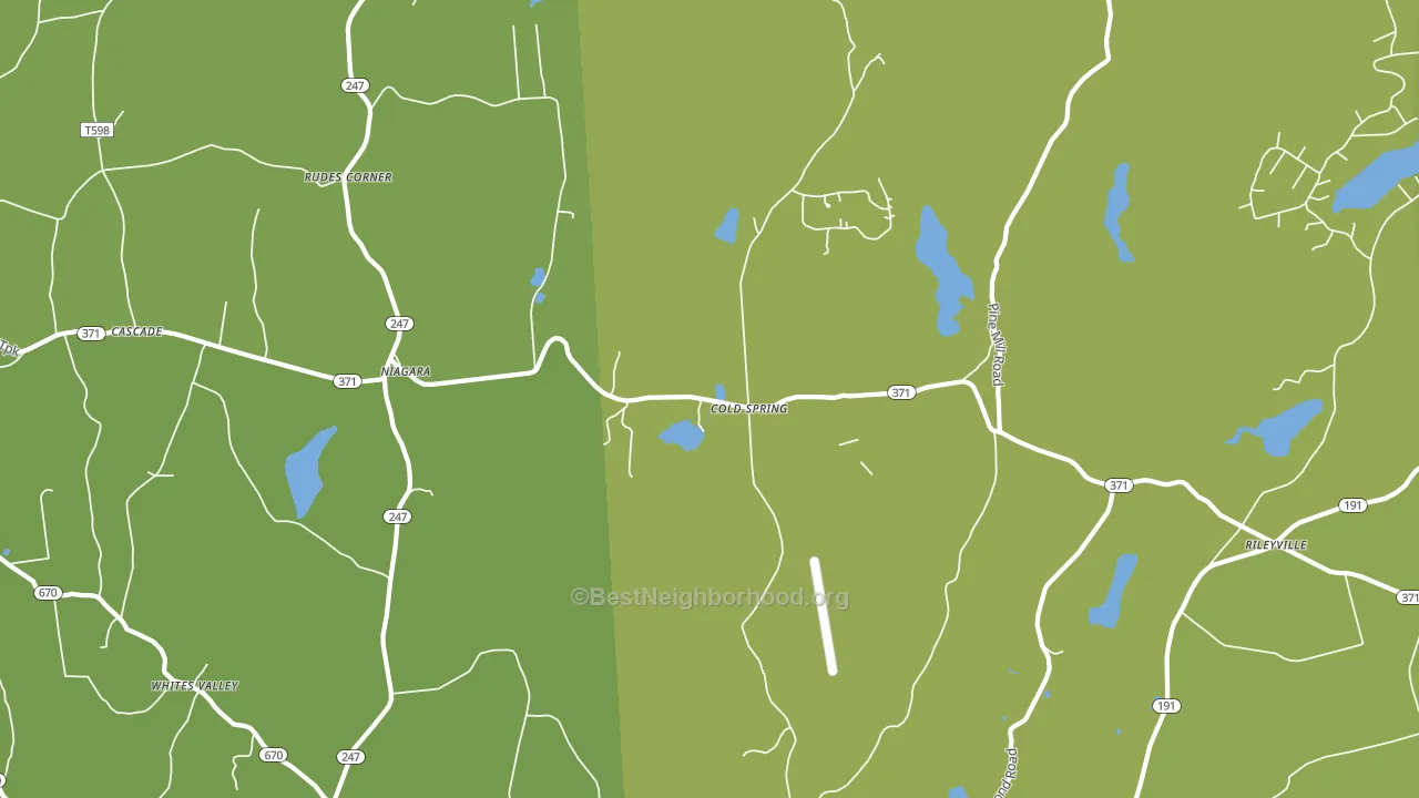 Niagara, PA block-group voter-turnout map