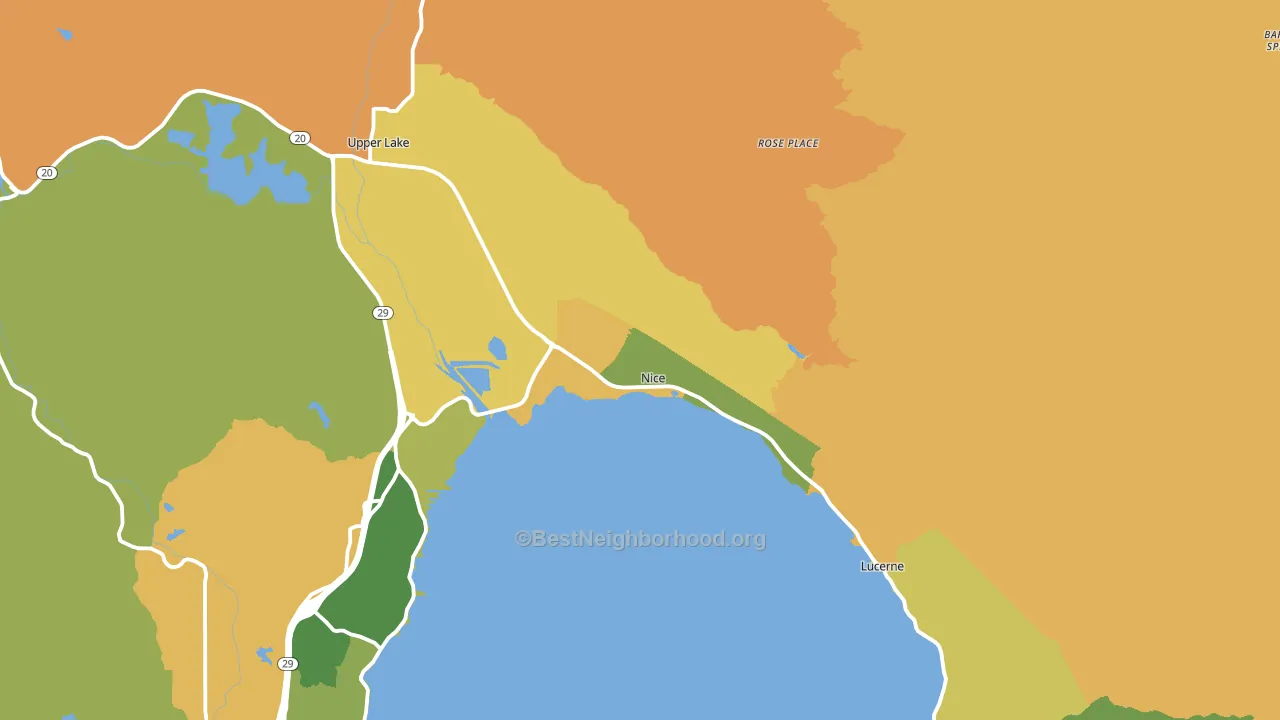 Nice, CA block-group voter-turnout map