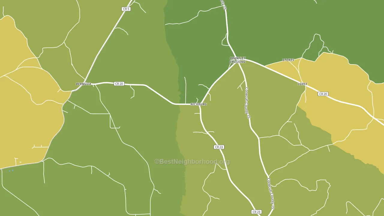 Nichburg, AL block-group voter-turnout map