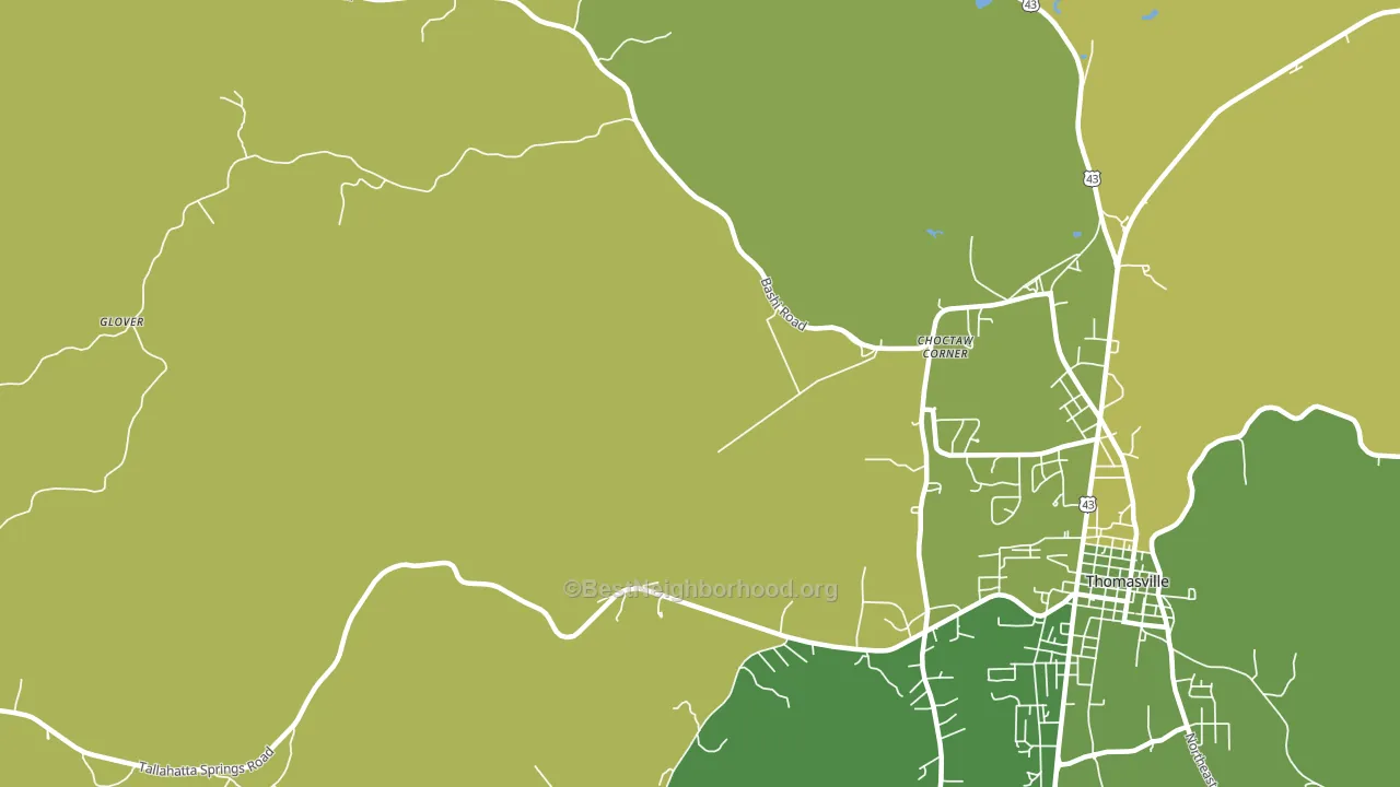 Nicholsville, AL block-group voter-turnout map