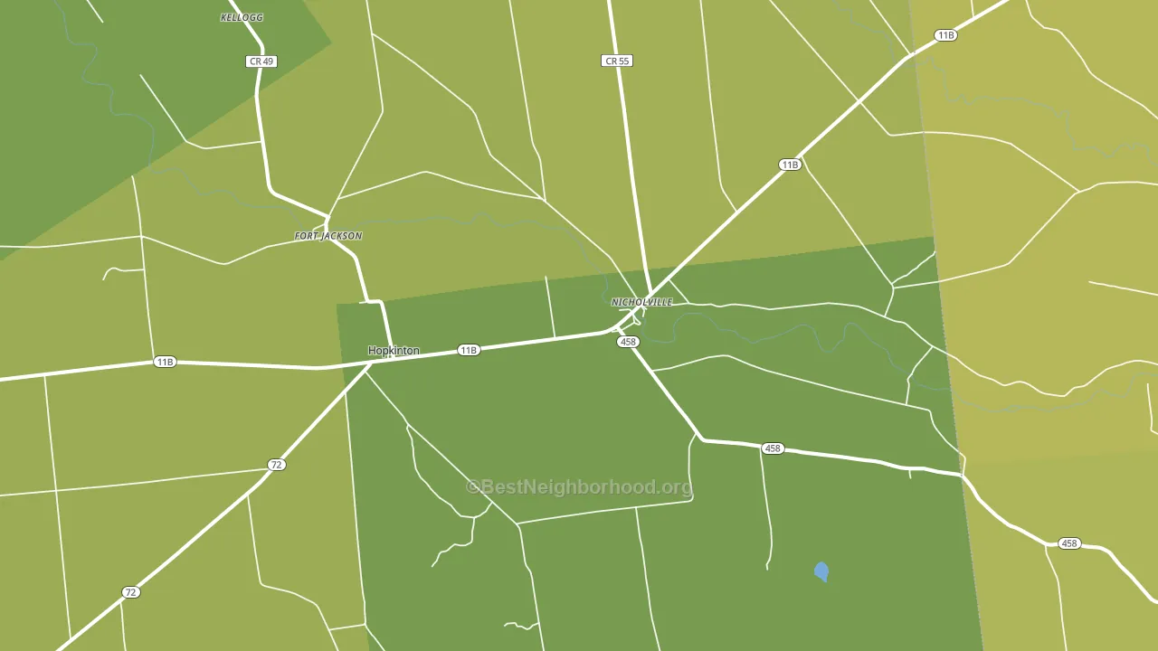 Nicholville, NY block-group voter-turnout map