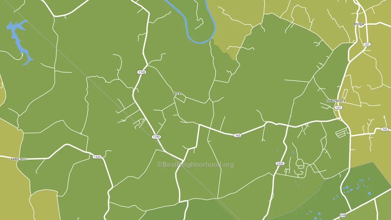 Nick, KY block-group voter-turnout map