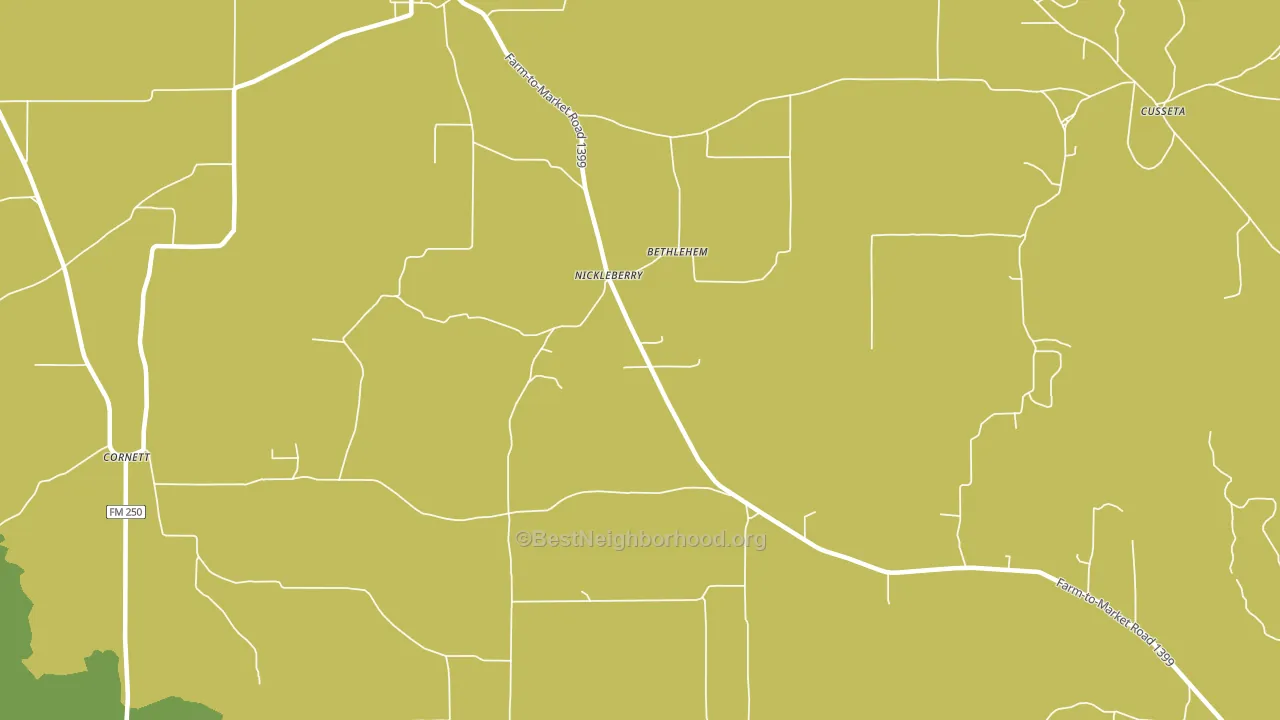 Nickleberry, TX block-group voter-turnout map