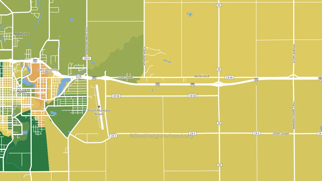 Nicolville, MN block-group voter-turnout map