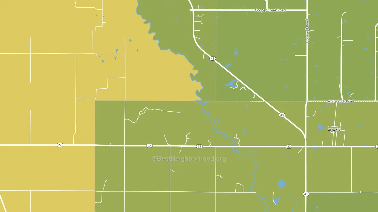Nida, OK block-group voter-turnout map