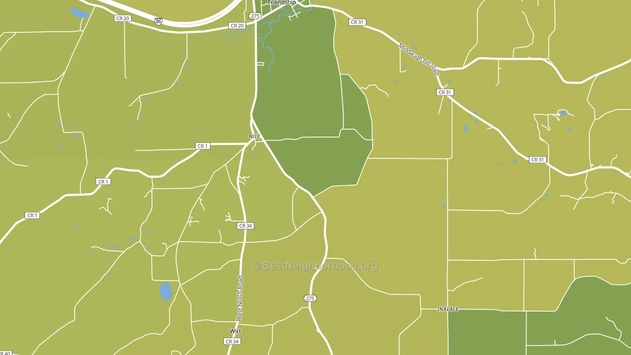 Nile, NY block-group voter-turnout map