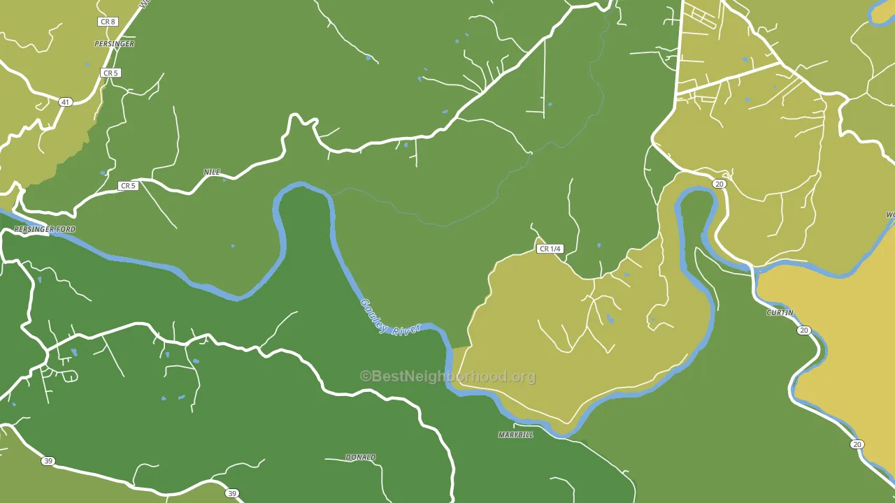 Nile, WV block-group voter-turnout map