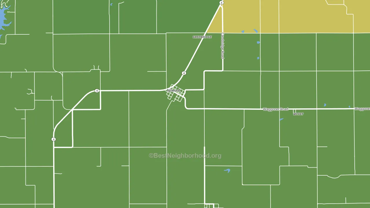 Nilwood, IL block-group voter-turnout map