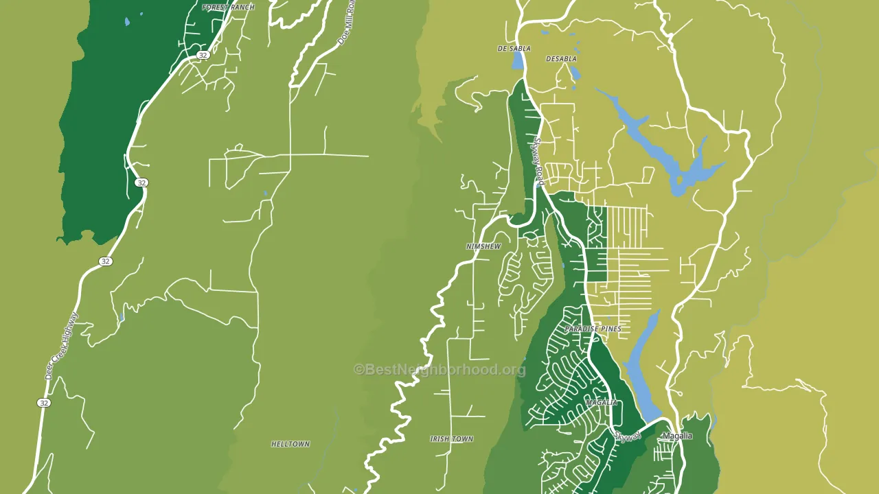 Nimshew, CA block-group voter-turnout map