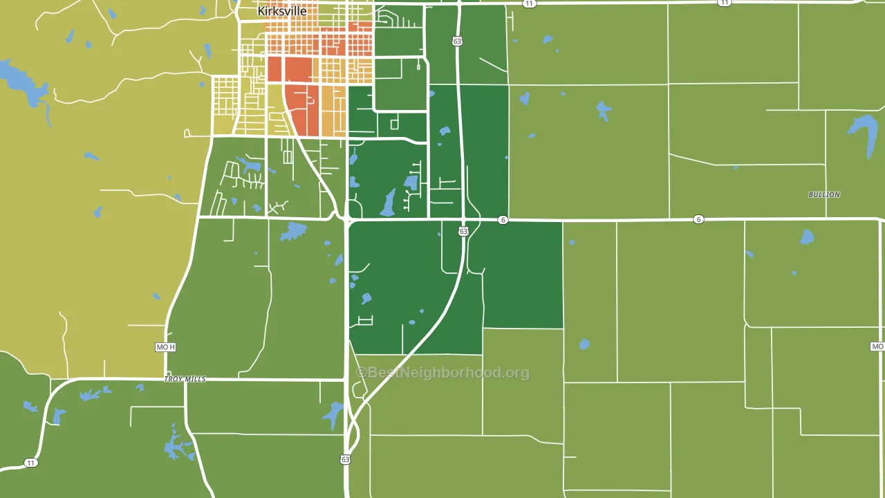 Nind, MO block-group voter-turnout map