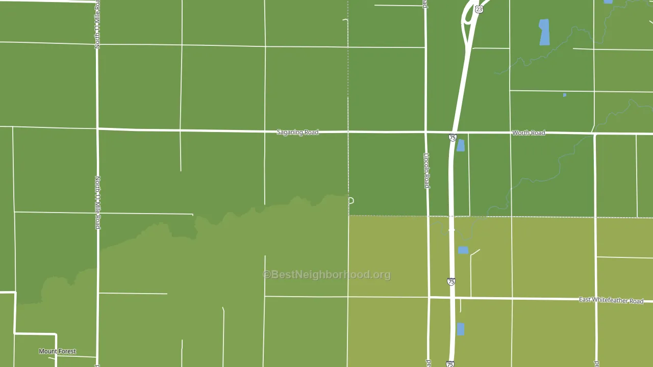 Nine Mile, MI block-group voter-turnout map