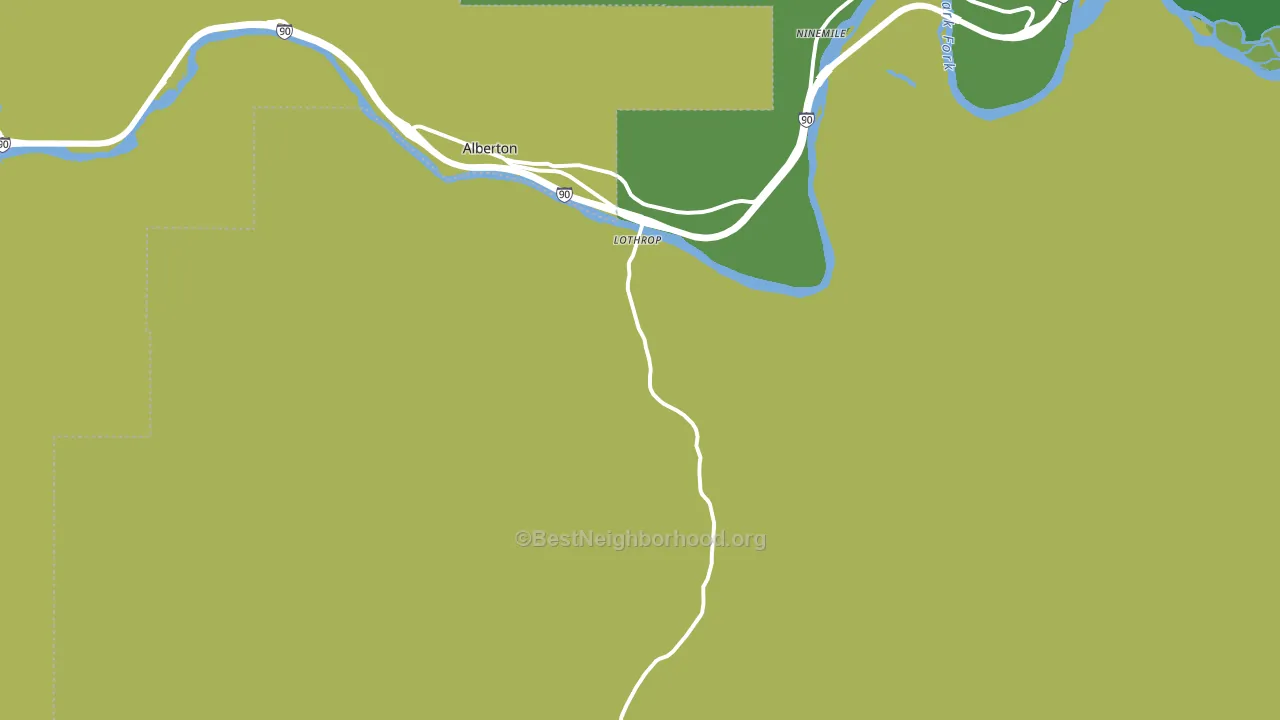 Ninemile, MT block-group voter-turnout map