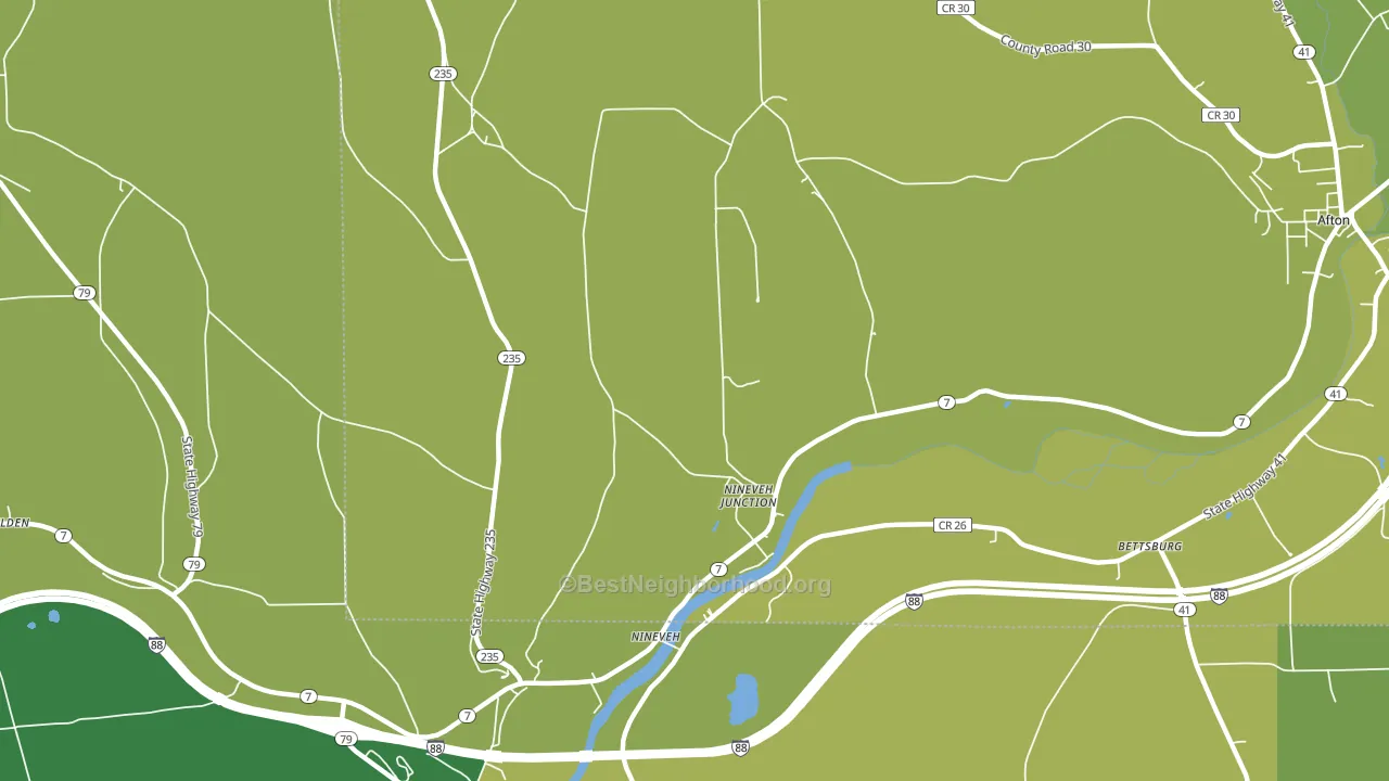 Nineveh Junction, NY block-group voter-turnout map
