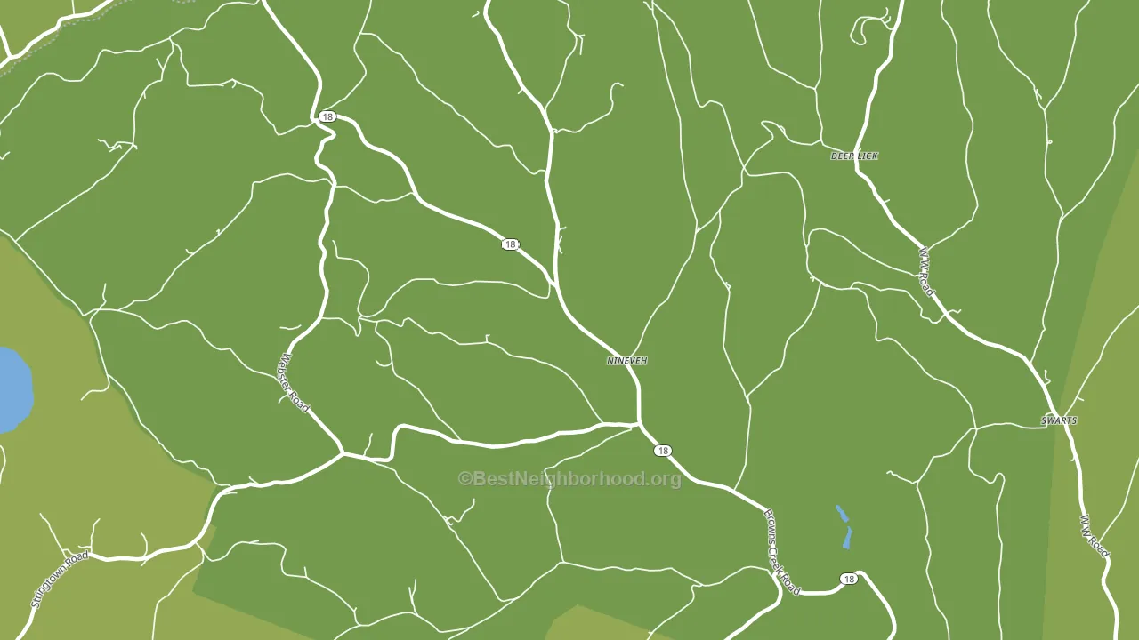 Nineveh, PA block-group voter-turnout map