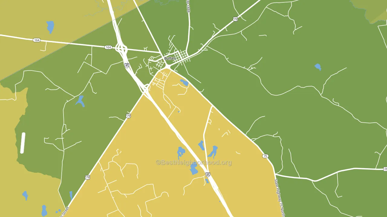 Nineveh, TX block-group voter-turnout map