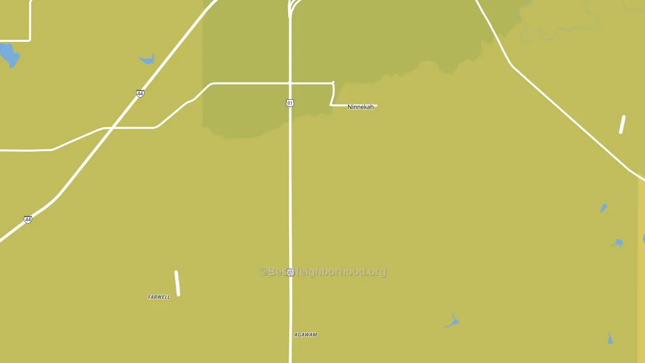 Ninnekah, OK block-group voter-turnout map