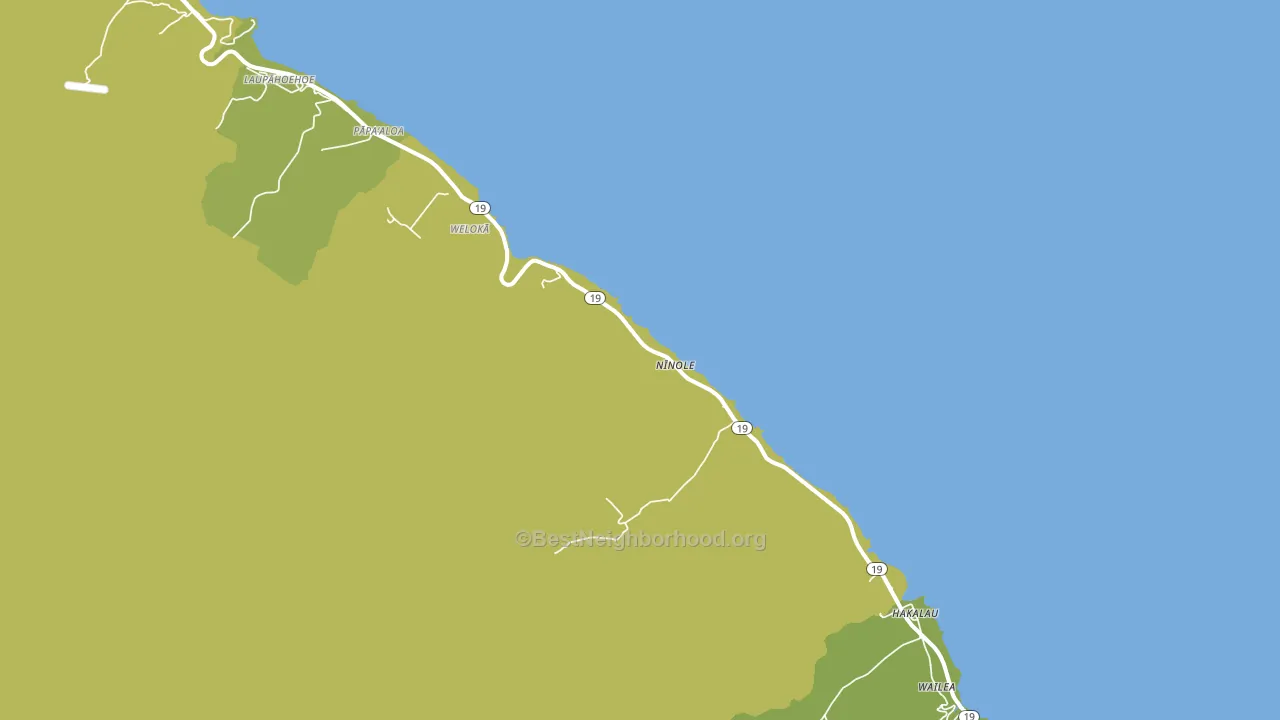 Ninole, HI block-group voter-turnout map
