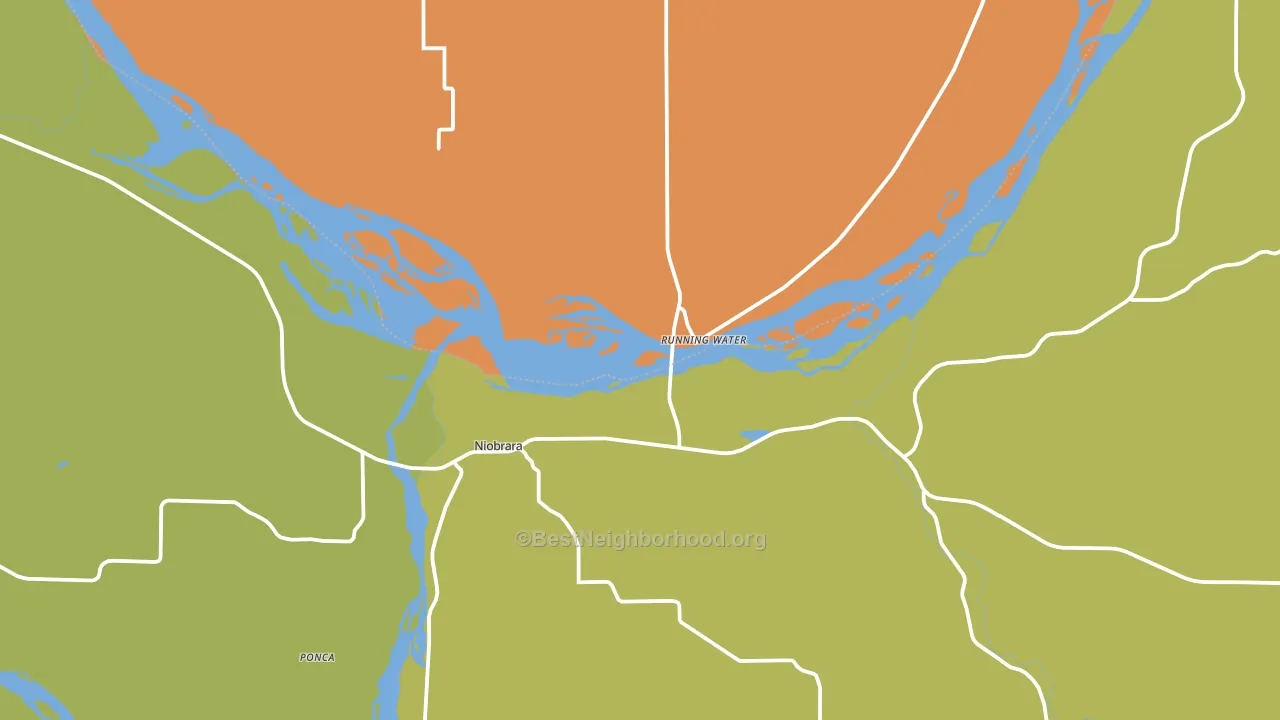 Niobrara, NE block-group voter-turnout map