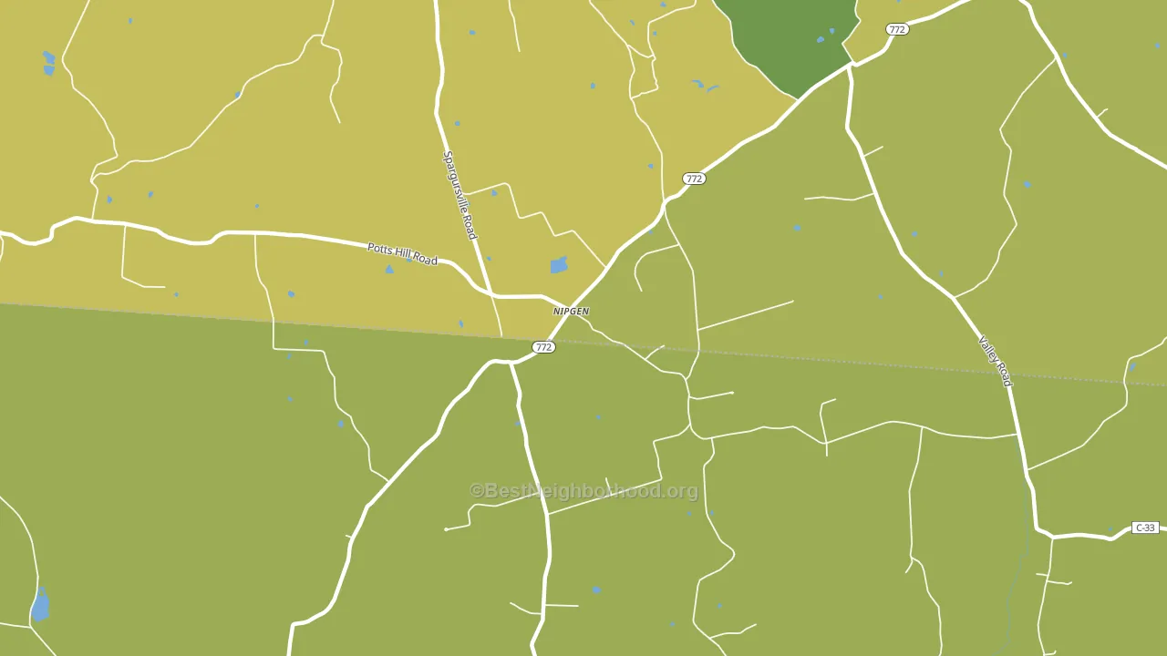Nipgen, OH block-group voter-turnout map