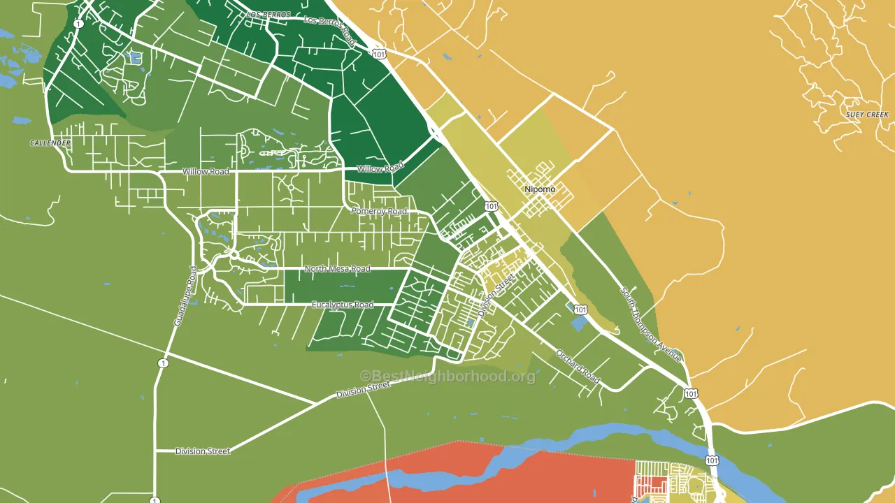Nipomo, CA block-group voter-turnout map