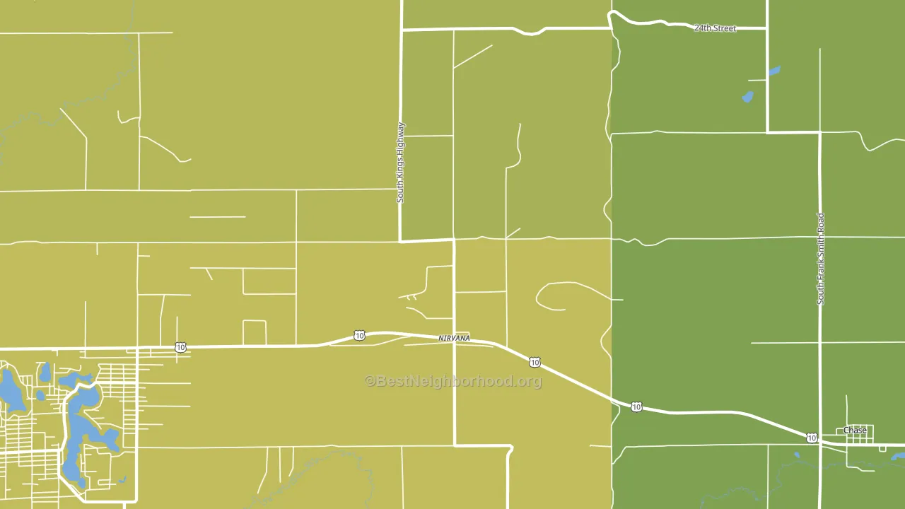Nirvana, MI block-group voter-turnout map